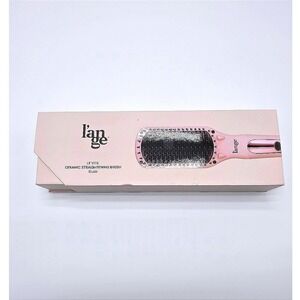 Lange Le Vite Ceramic Straightening Brush Blush Pink Hair Styling Tool